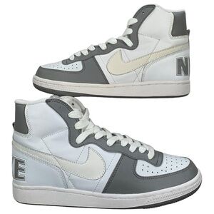 Vintage Nike Terminator Hi White Medium Grey Silver 2003 Sneakers Size 8